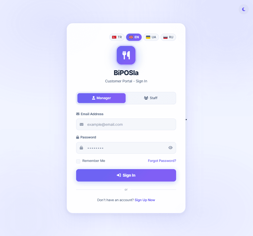 Manager login