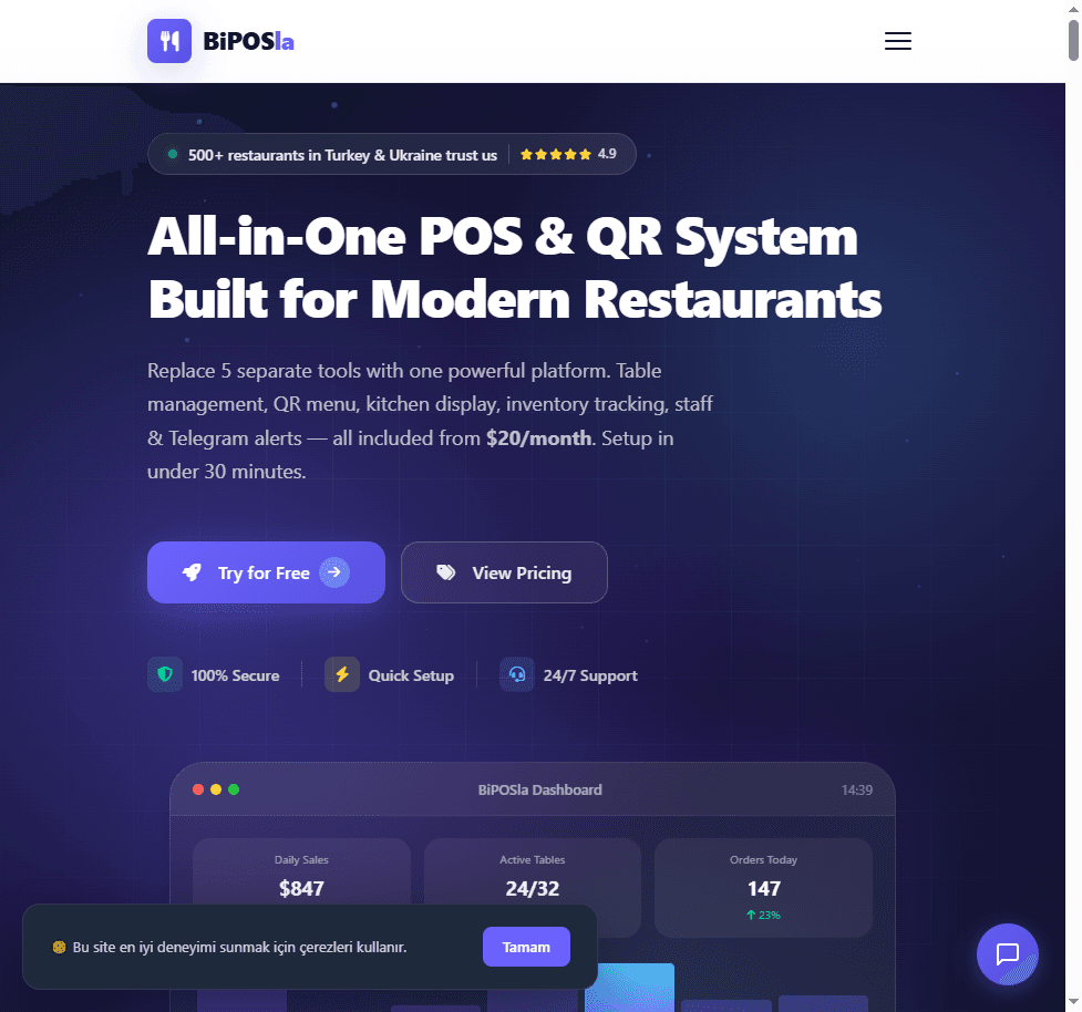 BiPOSla — Restaurant & Cafe POS